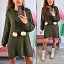 Vestido Militar Pompones